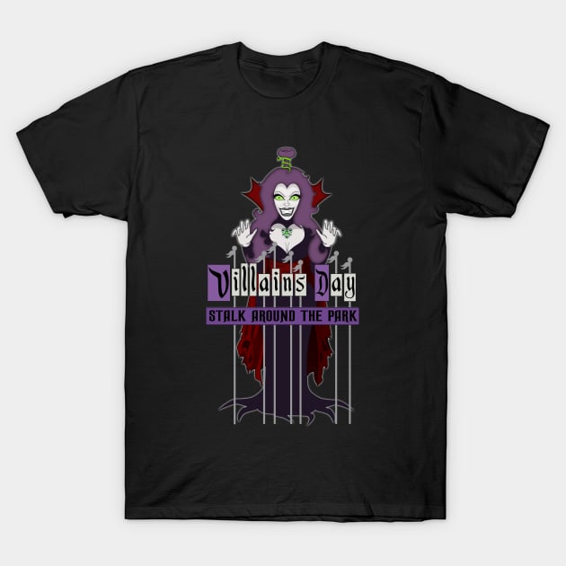 Villains Day Stalk Around The Park T-Shirt by CircleOfVillains